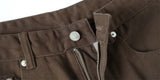 DAXUEN Men's baggy wide-leg pants in dark brown and black