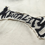 DAXUEN Faded crew neck t-shirt with 'MENTALITY' embroidery