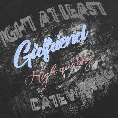 DAXUEN Distressed graphic t-shirt with bold text print