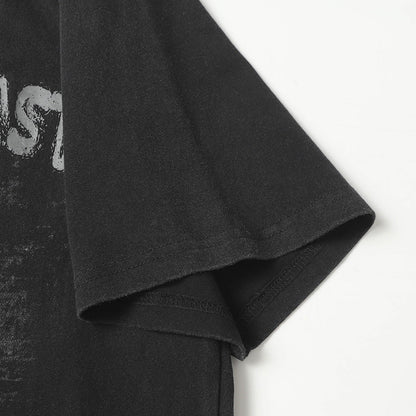 DAXUEN Distressed graphic t-shirt with bold text print