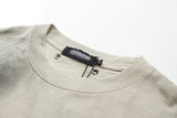 DAXUEN Faded crew neck t-shirt with 'MENTALITY' embroidery