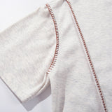 DAXUEN Short-sleeved relaxed-fit T-shirt with contrast stitching