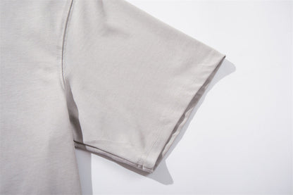 DAXUEN Oversized short-sleeved T-shirt with layered neckline design
