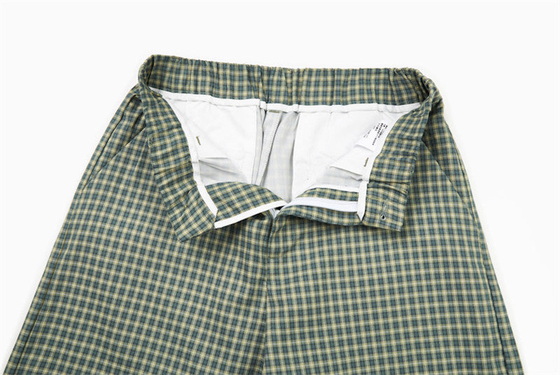 DAXUEN Unisex wide-leg cropped plaid pants