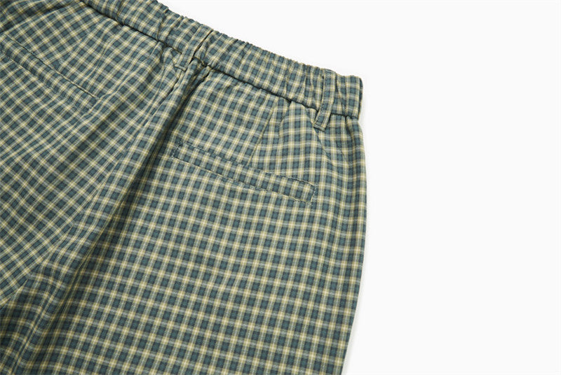 DAXUEN Unisex wide-leg cropped plaid pants