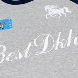 DAXUEN Two-tone raglan sleeve t-shirt with graphic prints