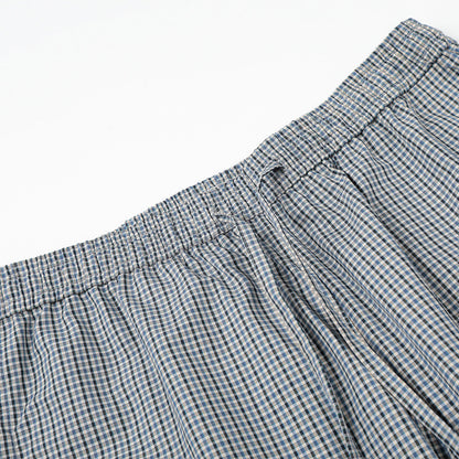 DAXUEN Wide-leg gingham pants with elastic waistband