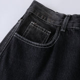 DAXUEN Faded wide-leg denim trousers with contrasting stitching