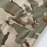 DAXUEN Wide-leg camouflage pants with textured fabric