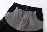 DAXUEN Wide-leg color-block pants with abstract pattern