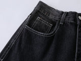 DAXUEN Faded wide-leg denim trousers with contrasting stitching