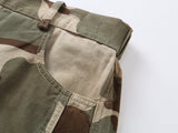 DAXUEN Wide-leg camouflage pants with textured fabric