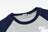 DAXUEN Two-tone raglan sleeve t-shirt with graphic prints