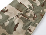 DAXUEN Wide-leg camouflage pants with textured fabric
