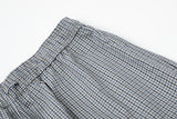 DAXUEN Wide-leg gingham pants with elastic waistband