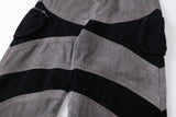 DAXUEN Wide-leg color-block pants with abstract pattern