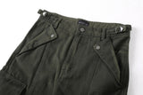 DAXUEN High-waisted wide-leg cargo pants in olive green