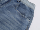 DAXUEN Light to medium blue denim wide-leg jeans