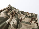 DAXUEN Wide-leg camouflage pants with textured fabric