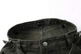 DAXUEN High-waisted wide-leg cargo pants in olive green