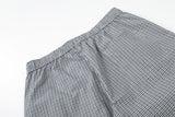 DAXUEN Wide-leg gingham pants with elastic waistband