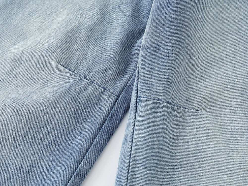 DAXUEN Light to medium blue denim wide-leg jeans