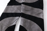 DAXUEN Wide-leg color-block pants with abstract pattern