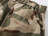 DAXUEN Wide-leg camouflage pants with textured fabric