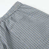 DAXUEN Wide-leg gingham pants with elastic waistband