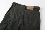 DAXUEN High-waisted wide-leg cargo pants in olive green