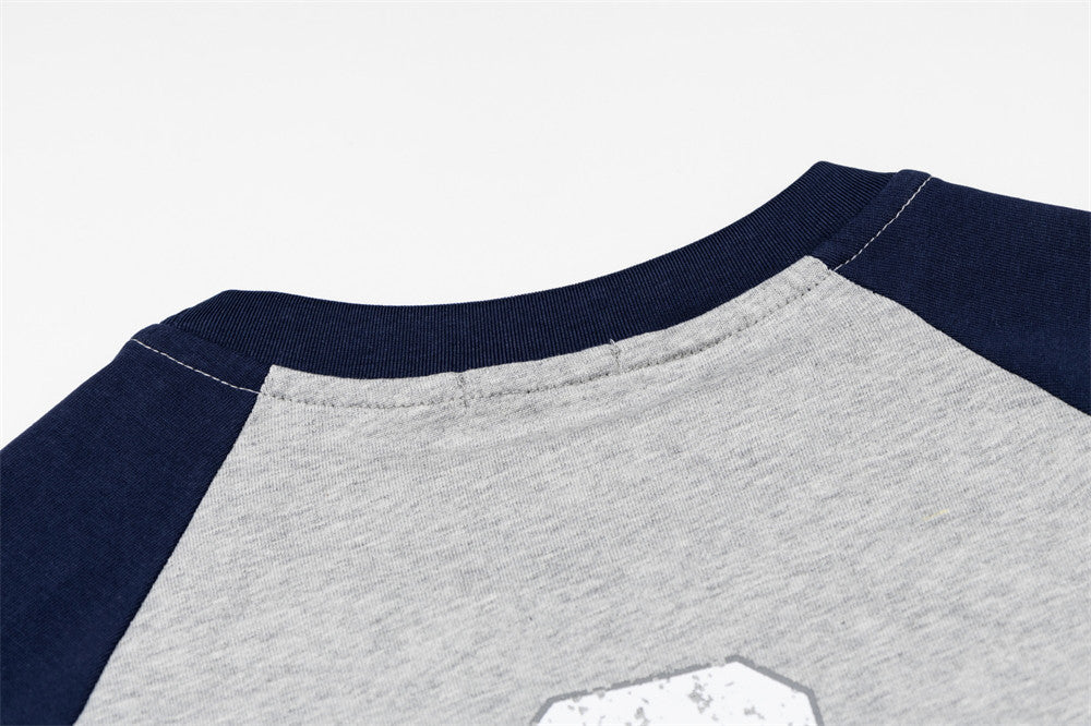 DAXUEN Two-tone raglan sleeve t-shirt with graphic prints