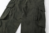 DAXUEN High-waisted wide-leg cargo pants in olive green