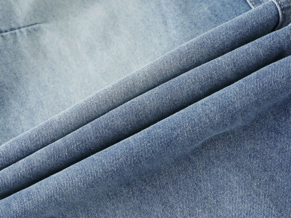 DAXUEN Light to medium blue denim wide-leg jeans