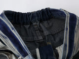 DAXUEN Distressed wide-leg jeans in washed light blue denim