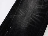 DAXUEN Distressed black wide-leg denim jeans with paint splatters