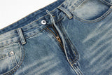 DAXUEN Pair of loose-fit wide-leg denim jeans in medium blue wash