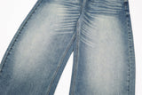 DAXUEN Pair of loose-fit wide-leg denim jeans in medium blue wash