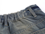DAXUEN Distressed wide-leg jeans in washed light blue denim