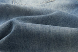DAXUEN Pair of loose-fit wide-leg denim jeans in medium blue wash