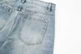 DAXUEN Wide leg vintage wash denim jeans