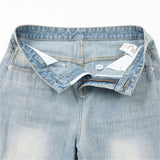 DAXUEN High-waisted wide-leg vintage wash jeans
