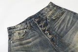 DAXUEN Distressed wide-leg denim jeans