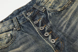 DAXUEN Distressed wide-leg denim jeans