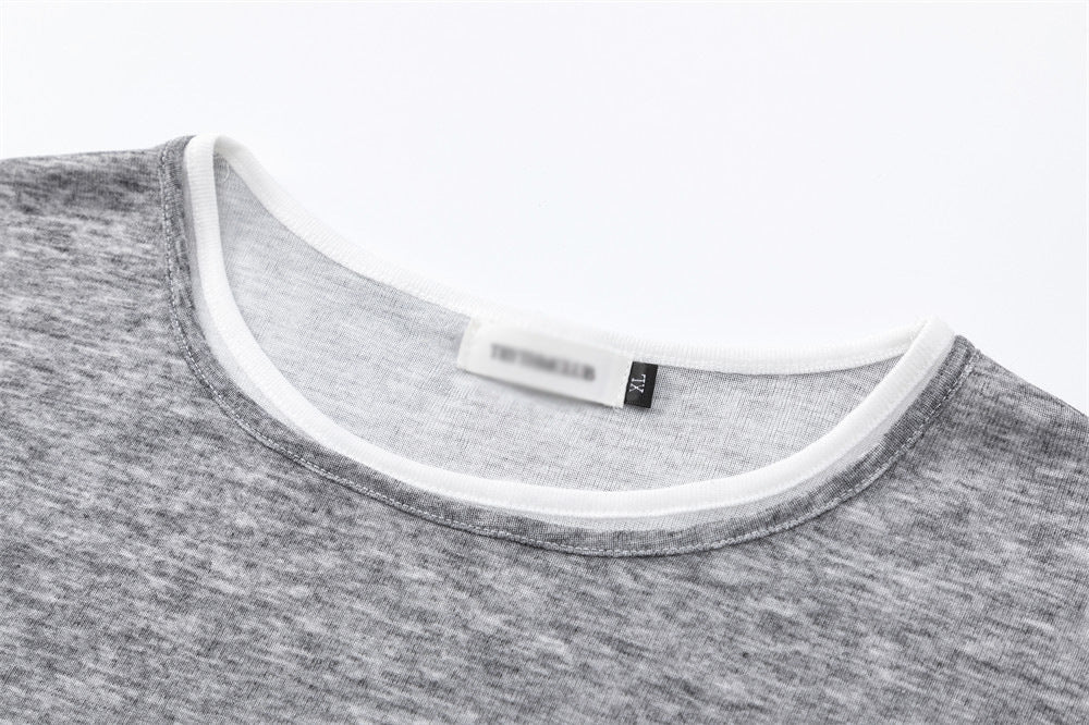 DAXUEN Layered look long sleeve crew neck top