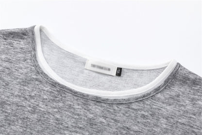 DAXUEN Layered look long sleeve crew neck top