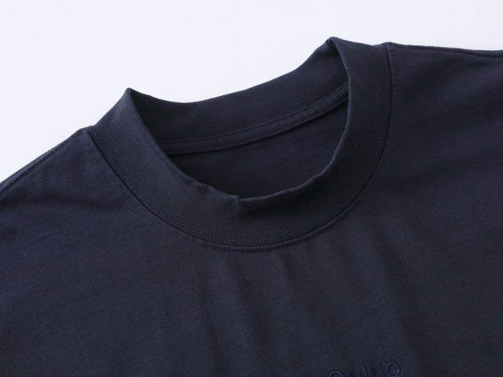 DAXUEN Relaxed-fit short-sleeved T-shirt with ribbed collar