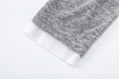 DAXUEN Layered look long sleeve crew neck top