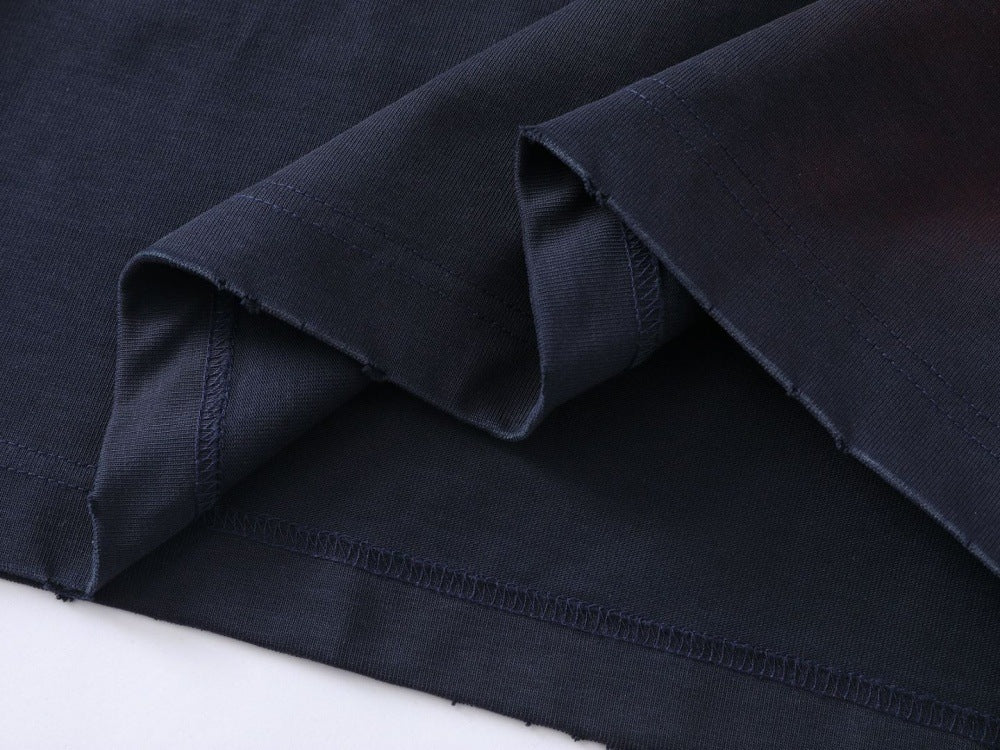 DAXUEN Relaxed-fit short-sleeved T-shirt with ribbed collar