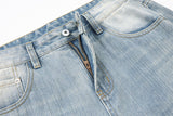 DAXUEN High-waisted wide-leg vintage wash jeans