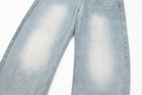 DAXUEN High-waisted wide-leg vintage wash jeans